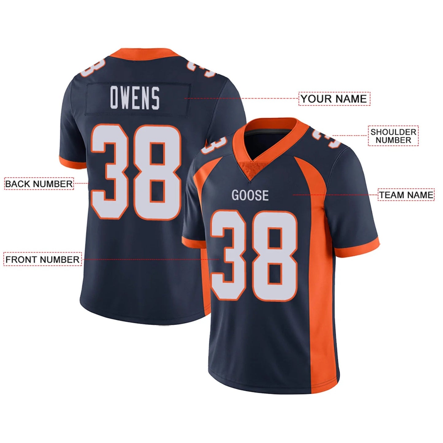 Custom D.Broncos Navy Personalized Design Your Own Name and Number for Men Women Youth Jerseys