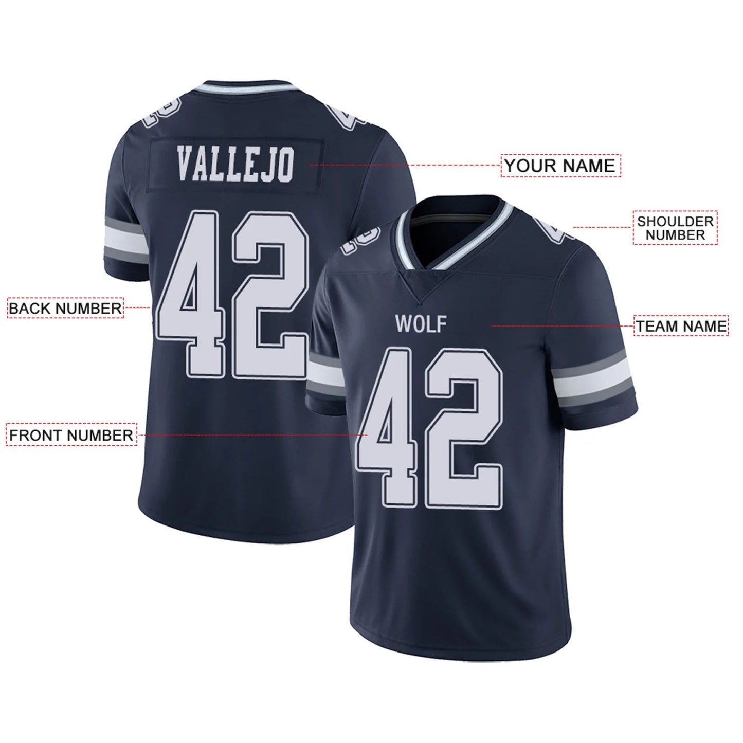 Custom D.Cowboys Navy Personalized Design Your Own Name and Number for Men Women Youth Jerseys