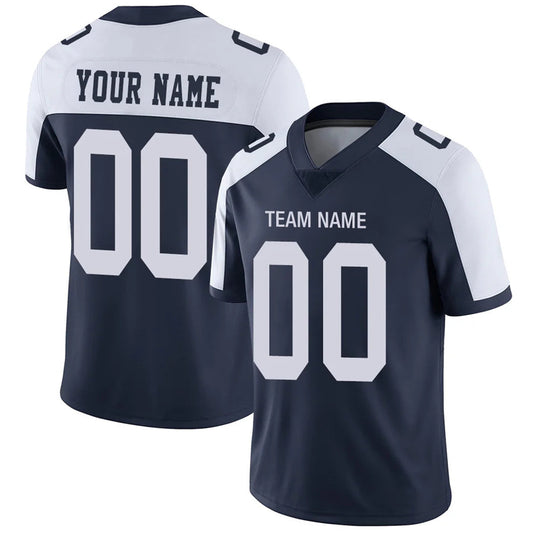 Custom D.Cowboys Navy White Personalized Design Your Own Name and Number for Men Women Youth Jerseys