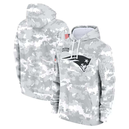 NE.Patriots Salute To Service Club Pullover Hoodie Player Game Jersey -Stitched American Football Jerseys