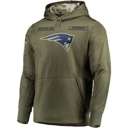 NE.Patriots Salute To Service Club Pullover Hoodie -Stitched American Football Jerseys Player Jersey