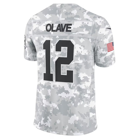 NO.Saints #12 Chris Olave Player Arctic Camo Salute to Service Limited Stitched American Football Jerseys