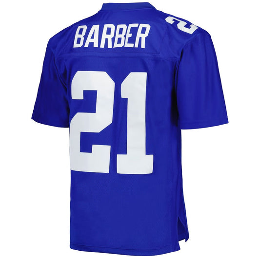 NY.Giants #21 Tiki Barber Mitchell & Ness Legacy Replica Player Jersey - Royal Stitched American Football Jerseys