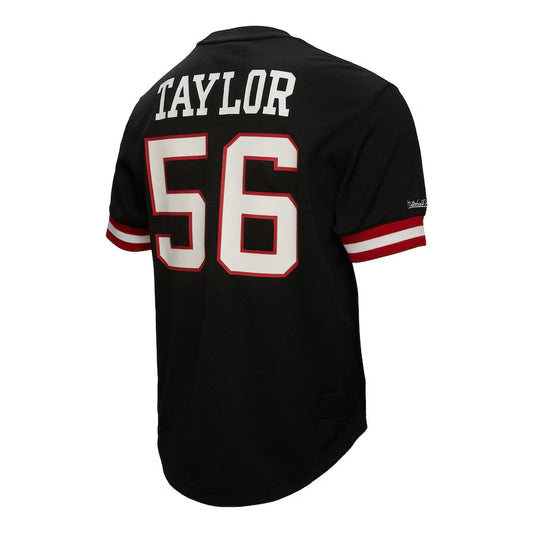 NY.Giants #56 Lawrence Taylor Mitchell & Ness Black Retired Player Mesh Top American Football Jerseys