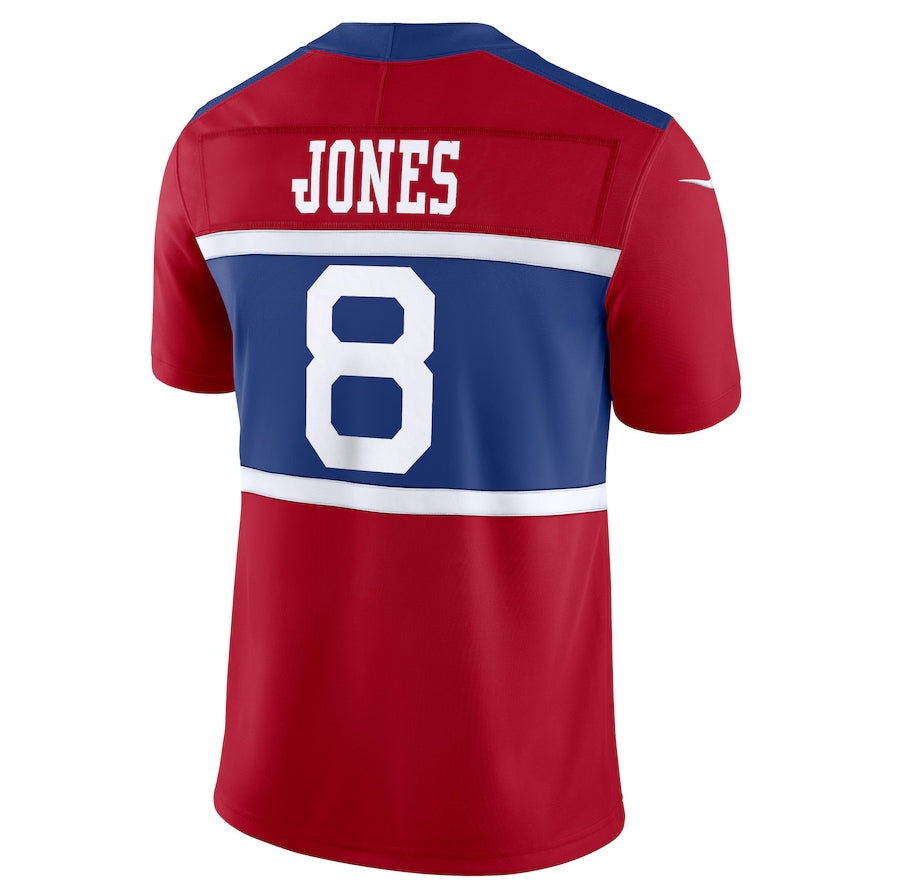 NY.Giants #8 Daniel Jones Alternate Vapor F.U.S.E. Limited Player Jersey - Century Red American Football Jerseys