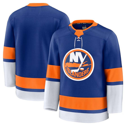 NY.Islanders Blank Player Fanatics Home Premium Jersey - Royal Stitched American Hockey Jerseys