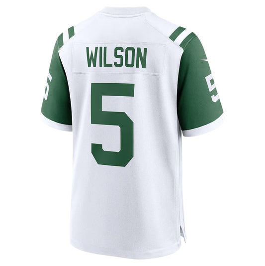 NY.Jets #5 Garrett Wilson Player Classic Game Jersey - White American Football Jerseys