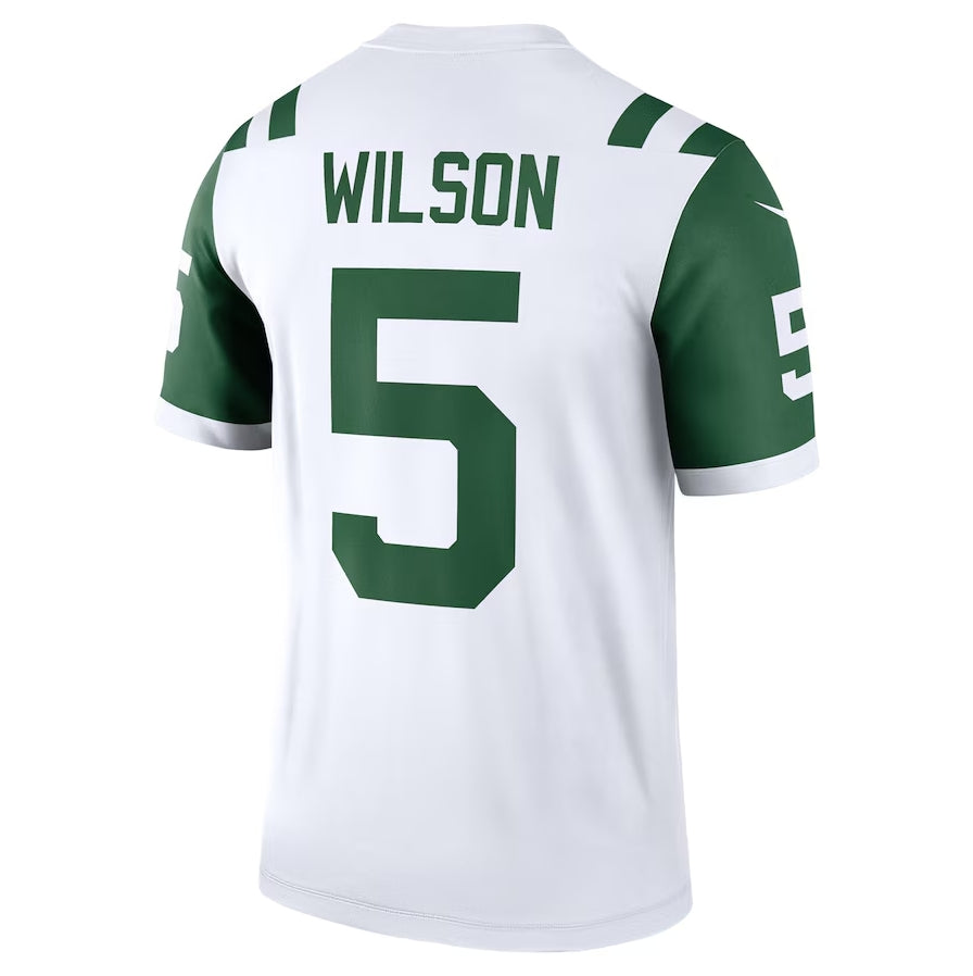 NY.Jets #5 Garrett Wilson Player Game Legend Jersey - White American Football Jerseys