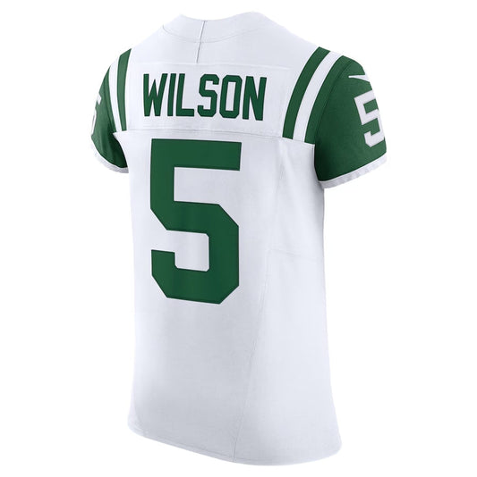 NY.Jets #5 Garrett Wilson Vapor F.U.S.E. Elite Player Jersey - White American Football Jerseys