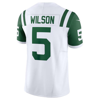 NY.Jets #5 Garrett Wilson Player Vapor F.U.S.E. Limited Jersey - White American Football Jerseys