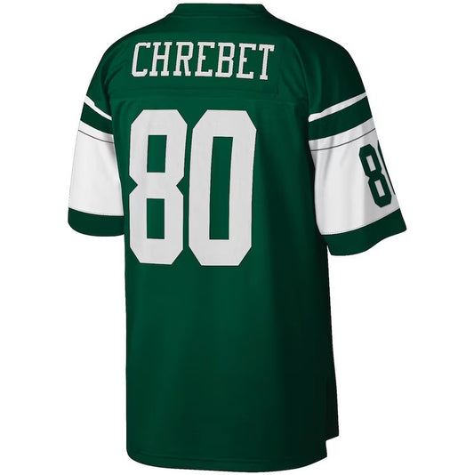 NY.Jets #80 Wayne Chrebet Mitchell & Ness Legacy Replica Player Jersey - Green American Football Jerseys