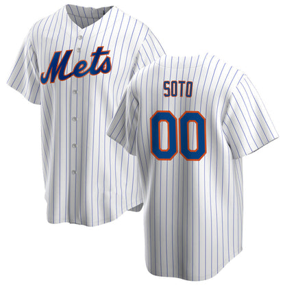 Custom NY.Mets White Replica Game Baseball Jerseys