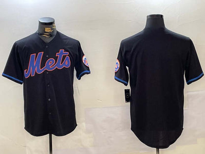 NY.Mets Team Big Logo Graphite City Connect Limited Stitched Baseball Jerseys Player Jersey