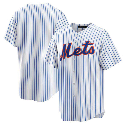 Custom NY.Mets White Home Blank Replica Jersey Baseball Jerseys