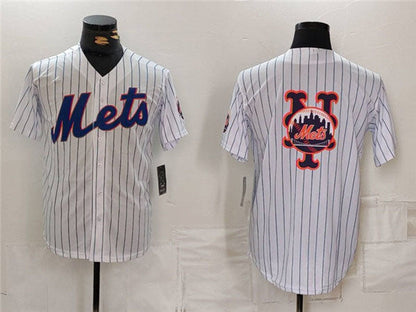 NY.Mets Blank Player White Team Big Logo Cool Base Stitched Baseball Jerseys