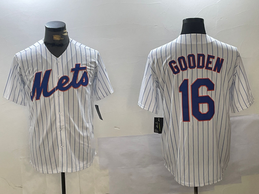 NY.Mets #16 Dwight Gooden Player White Cool Base Stitched Baseball Jerseys