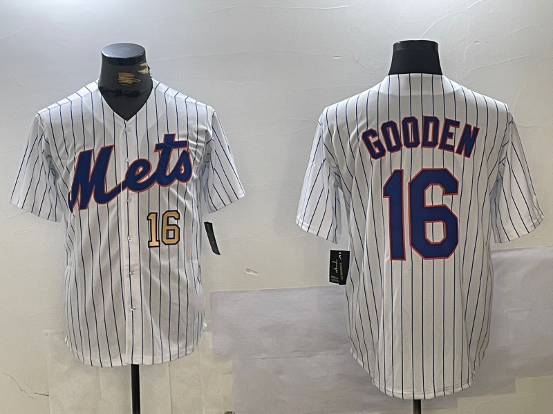 NY.Mets #16 Dwight Gooden Player Game Jersey White Cool Base Stitched Baseball Jerseys