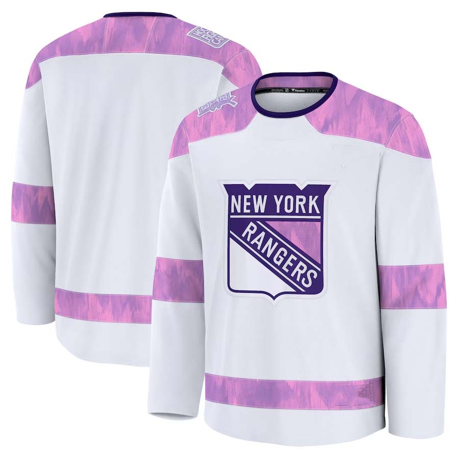 NY.Rangers Fanatics Blank Player Game Jersey - White Stitched American Hockey Jerseys