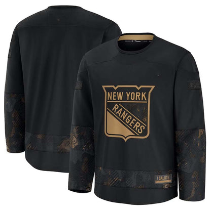 NY.Rangers Fanatics Blank Player Game Jersey - Black Stitched American Hockey Jerseys