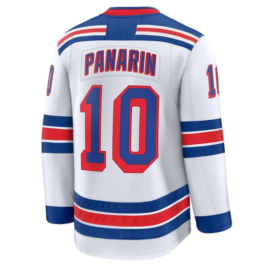 NY.Rangers #10 Artemi Panarin Fanatics Away Premium Player Jersey - White Stitched American Hockey Jerseys