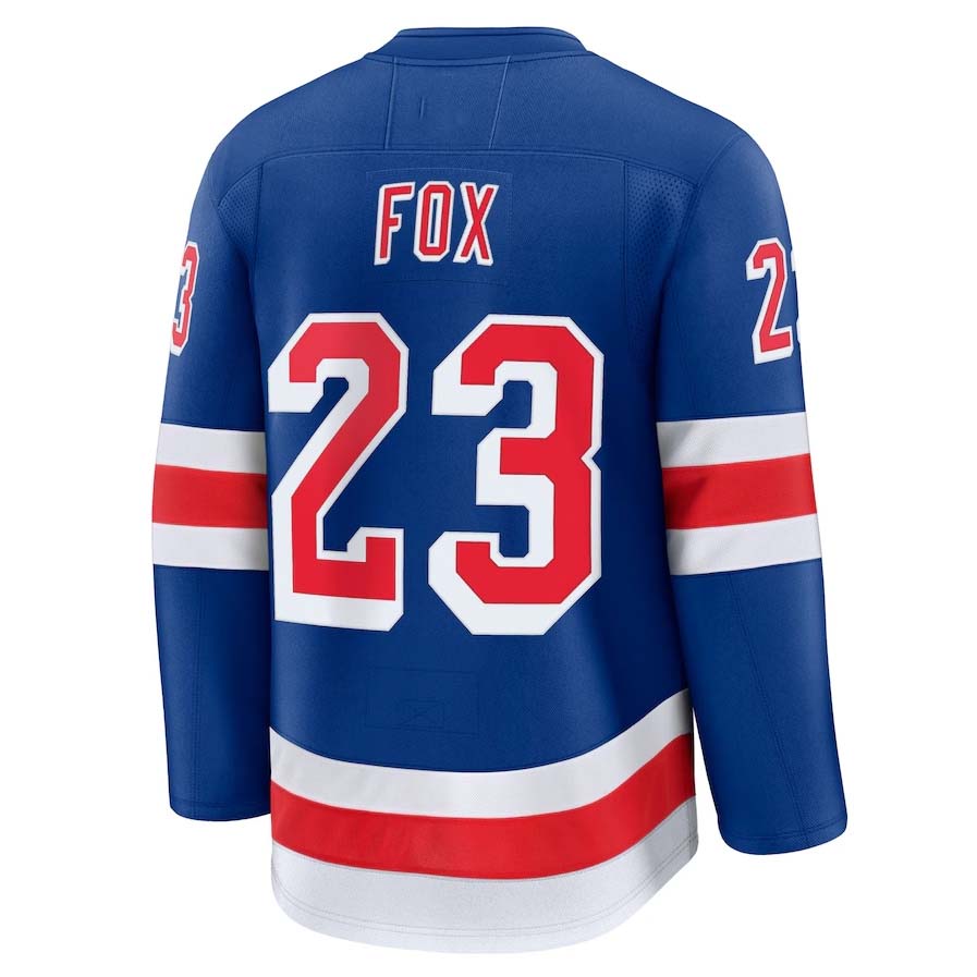 NY.Rangers #23 Adam Fox Fanatics Home Premium Player Jersey - Blue Stitched American Hockey Jerseys