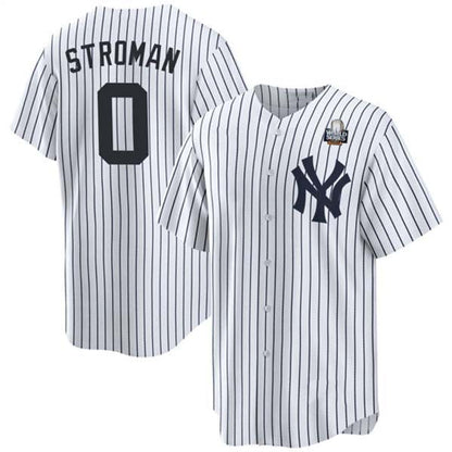 NY.Yankees #0 Marcus Stroman White With Cool Base Stitched Baseball Jerseys Player Game Jersey