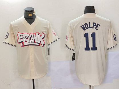 NY.Yankees #11 Anthony Volpe Cream Limited Stitched Baseball Jerseys Player Jersey