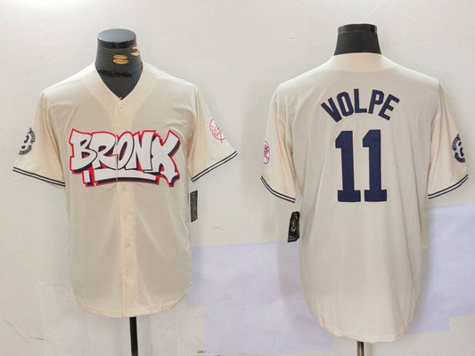 NY.Yankees #11 Anthony Volpe Cream Limited Stitched Baseball Jerseys Player Jersey