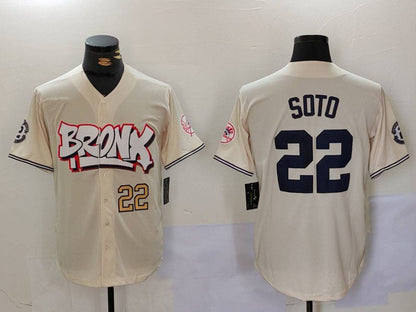 NY.Yankees #22 Juan Soto Cream Limited Stitched Baseball Jerseys Player Game Jersey