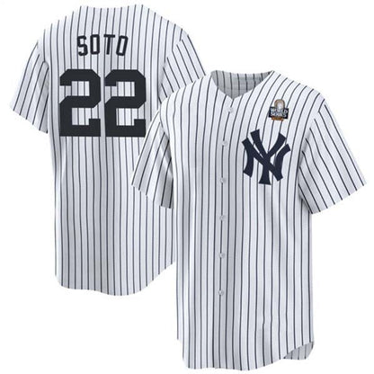 NY.Yankees #22 Juan Soto Player White Game Jersey Cool Base Stitched Baseball Jerseys