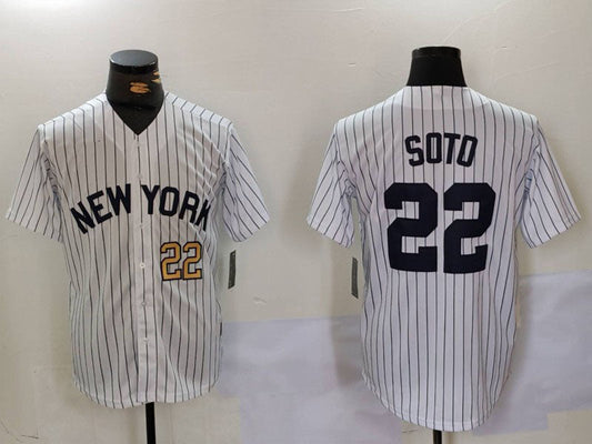 NY.Yankees #22 Juan Soto Player Game Jersey White Cool Base Stitched Baseball Jerseys