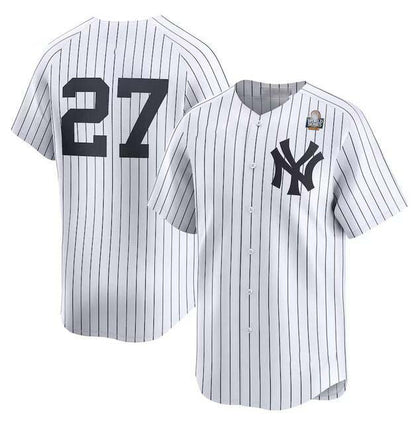 NY.Yankees #27 Giancarlo Stanton Player White World Series Home Limited Stitched Baseball Jerseys