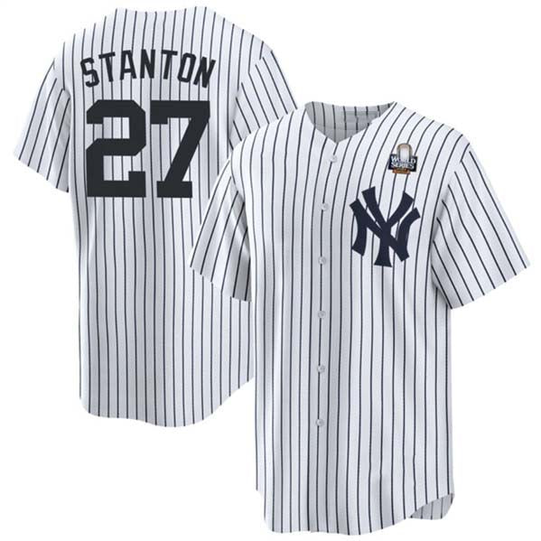 NY.Yankees #27 Giancarlo Stanton Player White Cool Base Stitched Baseball Jerseys