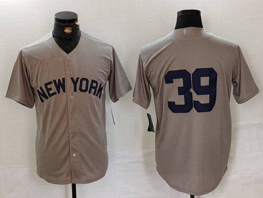 NY.Yankees #39 Jose Trevino Player Grey Cool Base Stitched Baseball Jerseys