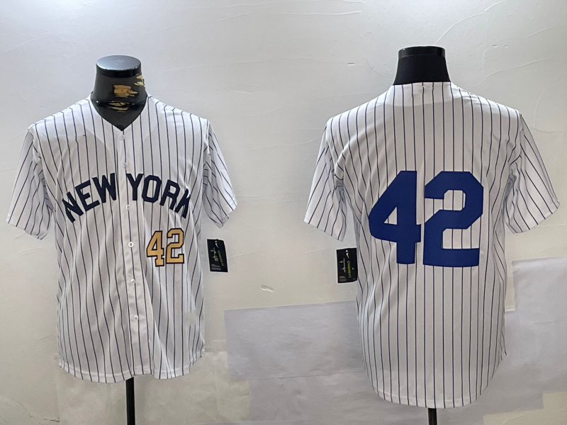 NY.Yankees #42 Jackie Robinson Player White Game Jersey Cool Base Stitched Baseball Jerseys