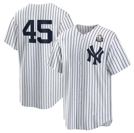 NY.Yankees #45 Gerrit Cole Player Game Jersey White Cool Base Stitched Baseball Jerseys