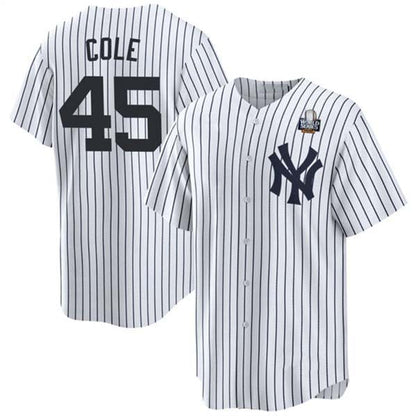 NY.Yankees #45 Gerrit Cole White Player Game Jersey Cool Base Stitched Baseball Jerseys