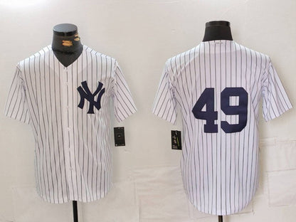 NY.Yankees #49 Ron Guidry Player Jersey White Cool Base Stitched Baseball Jerseys