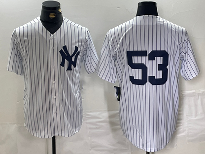 NY.Yankees #53 Bobby Abreu Player White Cool Base Stitched Baseball Jerseys