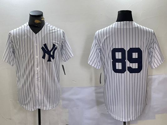 NY.Yankees #89 Jasson Dominguez Player White Cool Base Stitched Baseball Jerseys