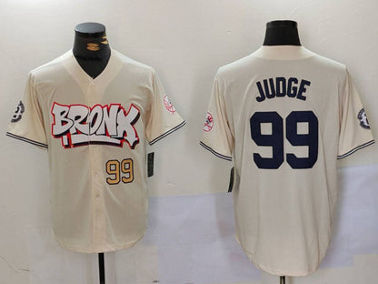 NY.Yankees #99 Aaron Judge Player Game Jersey Cream Limited Stitched Baseball Jerseys