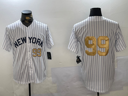 NY.Yankees #99 Aaron Judge White Pinstripe Player Jersey Fashion Cool Base Stitched Baseball Jerseys