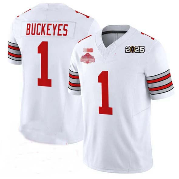 O.State Buckeyes #1 Buckeyes Player White F.U.S.E. Vapor Limited Stitched Football American College Jerseys