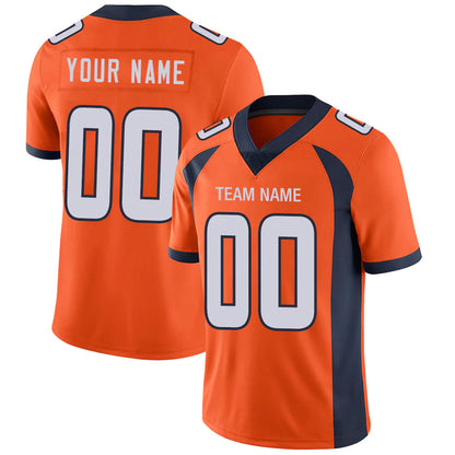 Custom D.Broncos Orange Personalized Design Your Own Name and Number for Men Women Youth Jerseys