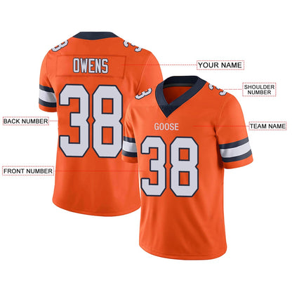 Custom D.Broncos Orange Personalized Design Your Own Name and Number for Men Women Youth Jerseys