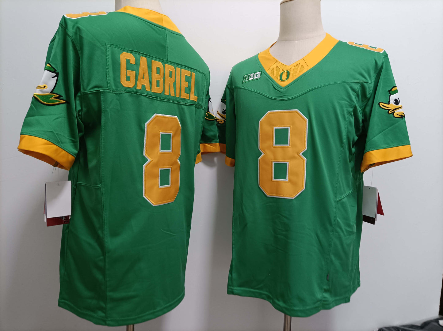 O.Ducks #8 Dillon Gabriel Player Game Jersey Green FUSE Football Stitched American College Jerseys