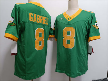 O.Ducks #8 Dillon Gabriel Player Game Jersey Green FUSE Football Stitched American College Jerseys