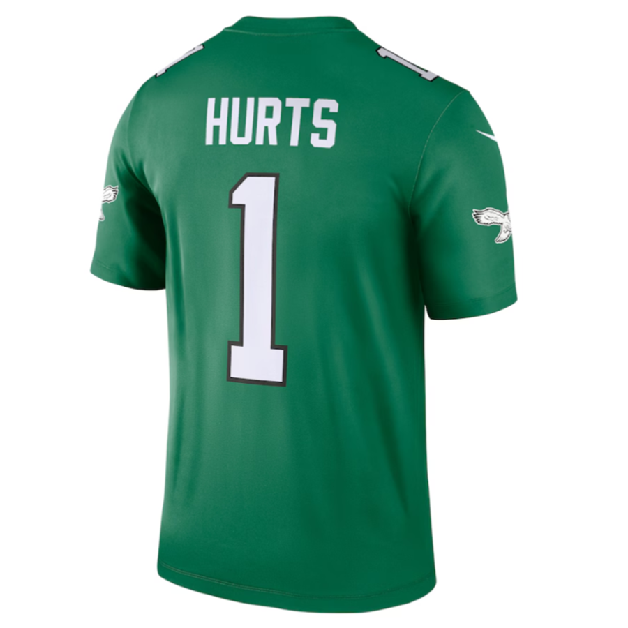 P.Eagles #1 Jalen Hurts Green Alternate Legend Player Jersey Stitched American Football Jerseys