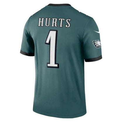 P.Eagles #1 Jalen Hurts Player Midnight Green Legend Jersey Stitched American Football Jerseys