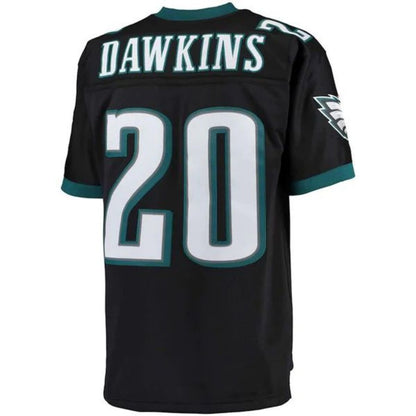 P.Eagles #20 Brian Dawkins Player Mitchell & Ness Black Big & Tall 2004 Retired Player Replica Jersey Stitched American Football Jerseys